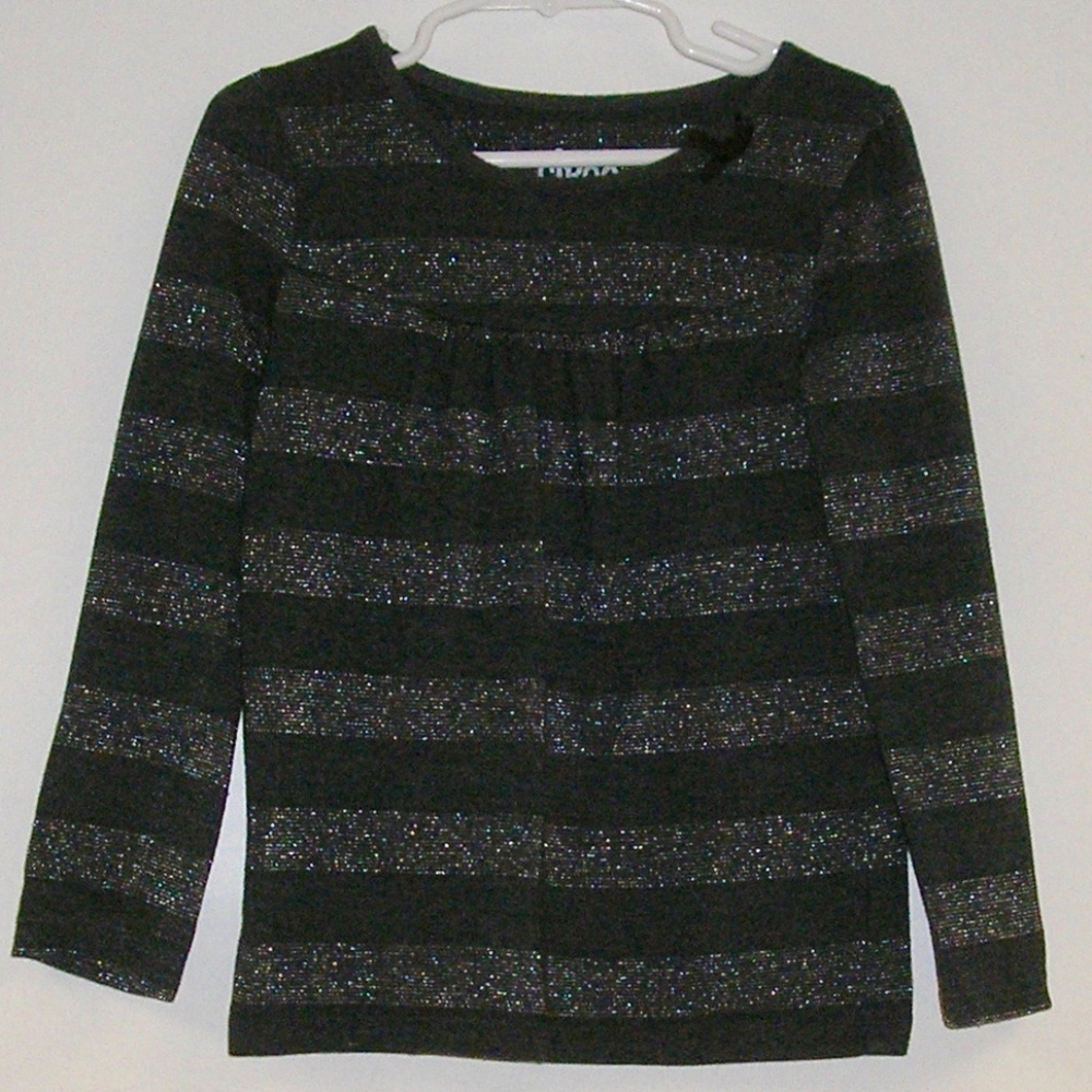 GIRLS TOP, BLACK/SILVER BY CIRCO, SIZE 5T, USED